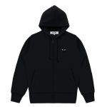 Cdg Play black zip hoodie back view