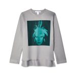 CDG Men's Andy Warhol Print Sweater Green