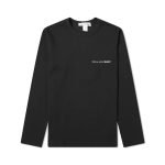 CDG Basic Chest Logo L/S T-Shirt Black front view