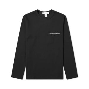 CDG Basic Chest Logo L/S T-Shirt Black front view