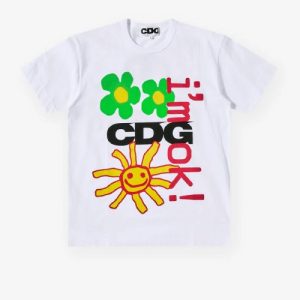 CDG Cactus Plant Flea Market T-Shirt 2 White front graphic view