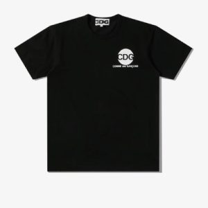 CDG Circular Logo T-Shirt Black front view
