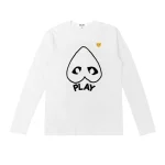 CDG Men Yellow Heart Logo Sweatshirt - Image 2
