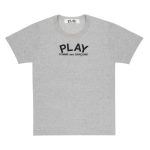 CDG Play Comme des Garçons T-Shirt Grey front with heart logo