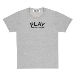 CDG Play Comme des Garçons T-Shirt Grey front with heart logo