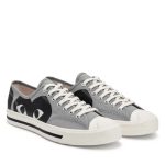 CDG Play Converse Low Top Black Heart Jack Purcell Sneakers back view