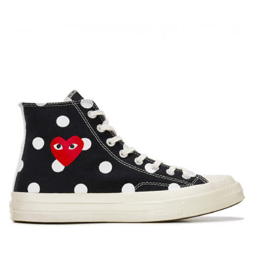 CDG-Play-Converse-Polka-Dot-Red-Heart-Chuck-Taylor-All-Star-70-High-Sneakers-Black.png CDG Play Converse Polka Dot Red Heart Chuck Taylor All Star ’70 High Sneakers - Image 1