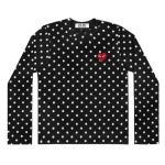 CDG Play L/S Polka Dot T-Shirt Black