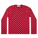 CDG Play L/S Polka Dot T-Shirt Red