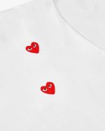 CDG Play Multi Red Heart T-Shirt White back view