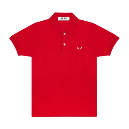 CDG-Play-Polo-Red-Emblem-Red.png CDG Play Polo Red Emblem (Red) - Image 1
