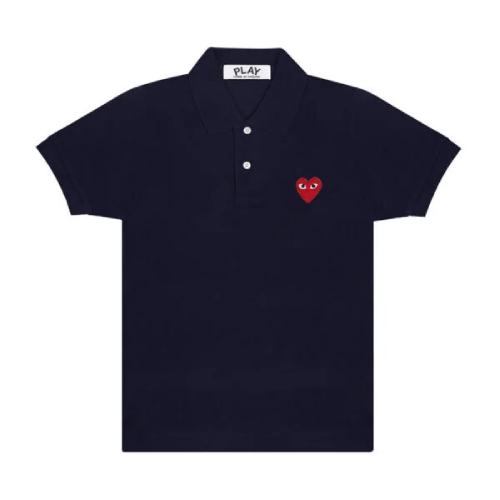 CDG-Play-Polo-Red-EmblemNavy.png CDG Play Polo Red Emblem (Navy) - Image 1
