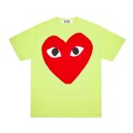 CDG Play Red Heart T-shirt Spring Series front view