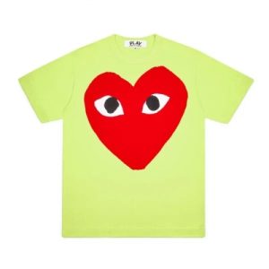 CDG Play Red Heart T-shirt Spring Series front view