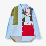 CDG Shirt Andy Warhol Men’s Cotton Stripe Shirt Print K-2