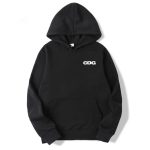 CDG Small Logo Hoodie front view with chest logo