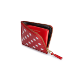CDG Wallet Polka Dots Printed Zip Around Wallet Red SA3100PD - Image 2