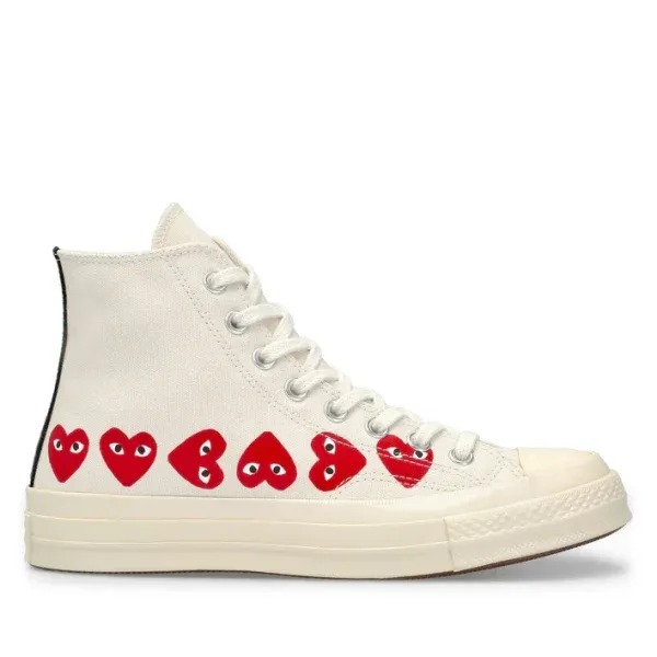 CDG x Converse Multi Heart sneakers CDG x Converse Multi Heart sneakers front view
