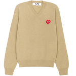 CDG x Invader V Neck Pullover Knitwear – Camel