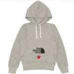 Front view of CDG x The North Face Ladies’ Hoodie black