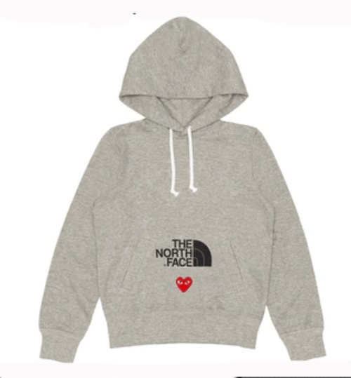 CDG x The North Face Ladies’ Hoodie – Front Front view of CDG x The North Face Ladies’ Hoodie black
