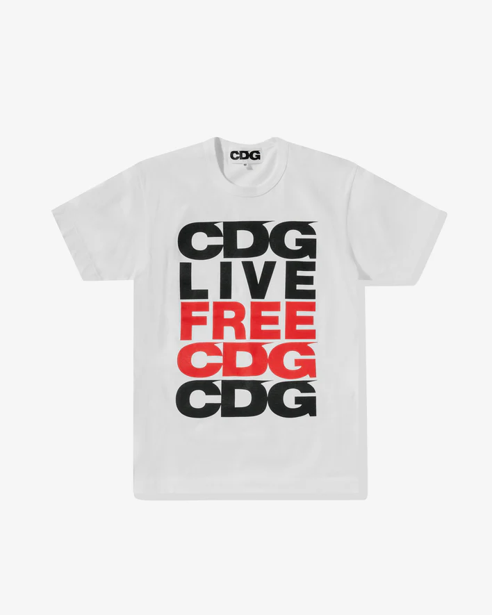 CDG3_586728_0804_1.webp CDG Message T-Shirt White - Image 1