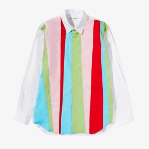 CDG Men’s Colored Stripe Shirt front view
