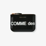 CDG Huge Logo Wallet Zip Pouch Black