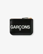 CDG Huge Logo Wallet Zip Pouch Black - Image 2