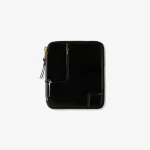 CDG Reversed Hem Full Zip Around Wallet Black