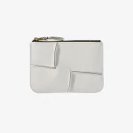 CDG Reversed Hem Zip Pouch White