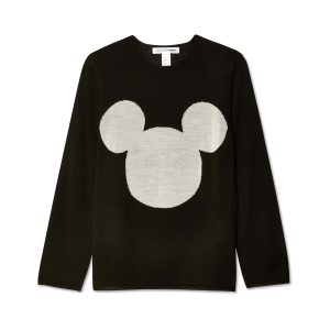 cdg black and white mickey mouse sweater front view