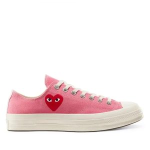 Comme De Garcons x Converse front view with red heart logo