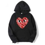 Comme Des Garcons Camo Heart Hoodie Front View