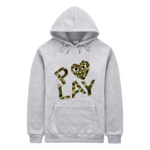 Comme Des Garcons Play Camo Hoodie front view