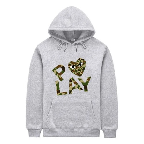 CDG Play Camo Hoodie Front Comme Des Garcons Play Camo Hoodie front view