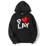 Comme Des Garcons Play Heart Hoodie front view