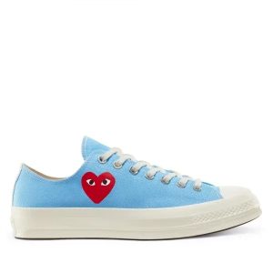 Converse X CDG Low Top Bright Blue Front View