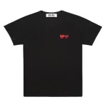 Cdg Play Basic T-Shirt Two Emblems (Black)