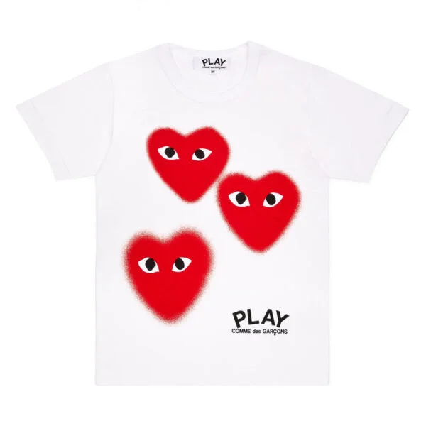 PLAY-THREE-FUZZY-HEART-SCREEN-PRINT-LIMITED-EDITION-600x600-1.webp CDG Play Three Fuzzy Heart Screen Print Limited Edition - Image 1