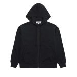 CDG Play Zip-up Hoodie front view with heart logo
