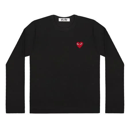 Red-Play-Comme-des-Garcons-Long-Sleeve-Black.webp Red Play Comme des Garçons Long Sleeve (Black) - Image 1