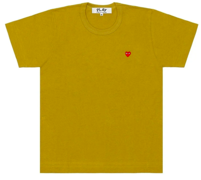 Screenshot-2024-08-22-112935.png CDG PLAY Coloured Small Emblem T-Shirt (Olive) - Image 1