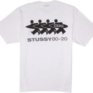 Stussy x CDG Surfman T-shirt front view